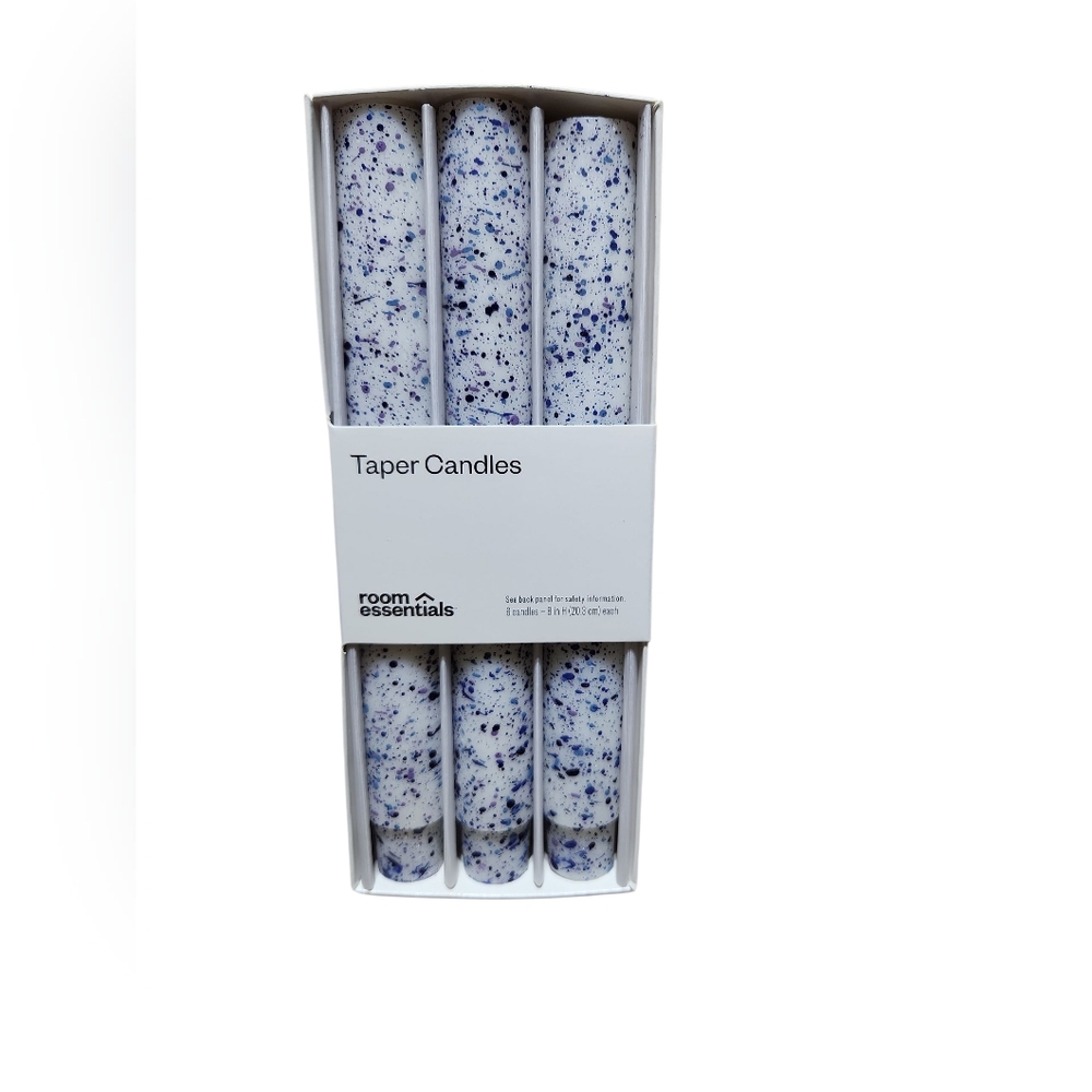 Room Essentials Blue and White Taper Candles